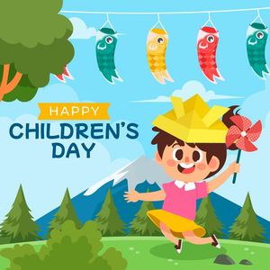 Mẫu poster trẻ vui tươi mừng ngày lễ của trẻ - CR1189