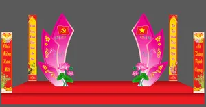 Mẫu cánh gà sân khấu mừng năm mới file corel 007