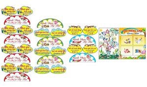Trang trí mầm non, trang trí cây thành tích – File Corel 2