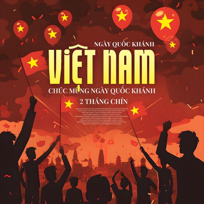 Poster chào mừng ngày quốc khánh Việt Nam File PSD 5