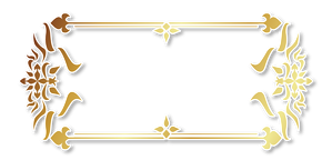 Mẫu khung hoa văn hình chữ nhật màu vàng gold vector file PNG 047
