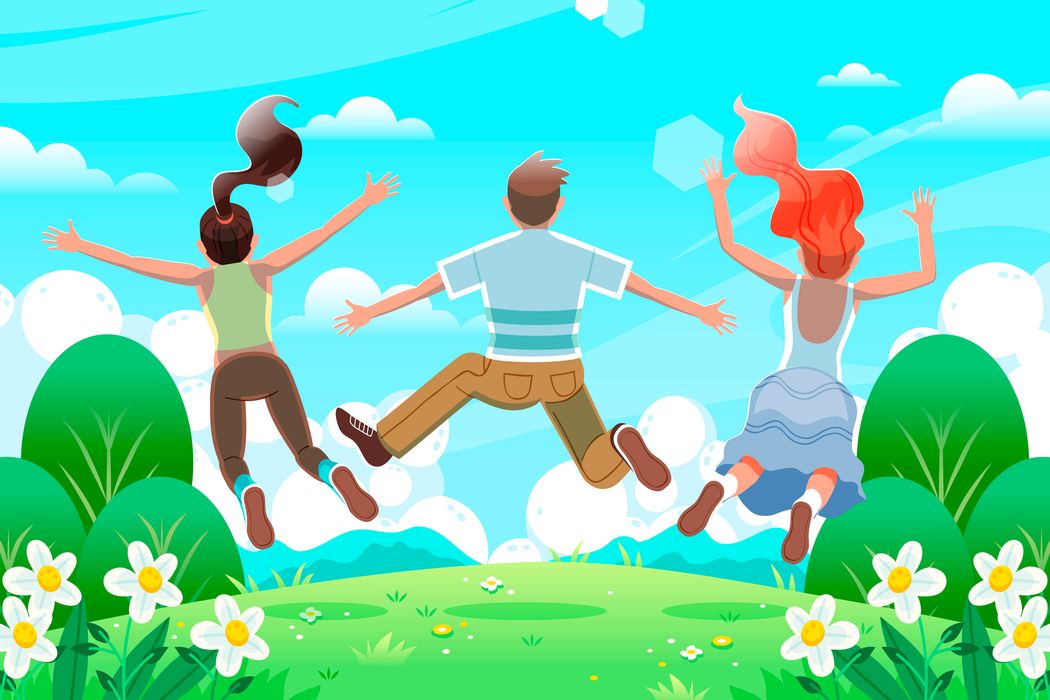 Mẫu banner, background trẻ em vui chơi  ngày lễ thiếu nhi vector CR820