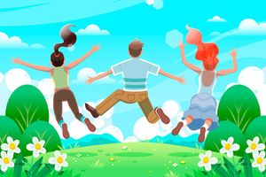 Mẫu banner, background trẻ em vui chơi  ngày lễ thiếu nhi vector CR820