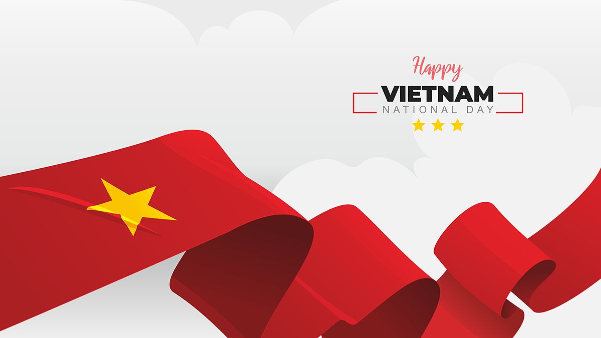 Ảnh background cờ Việt Nam uốn lượn vector mẫu số 193