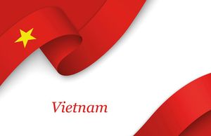 Ảnh background dải cờ Việt Nam tung bay vector mẫu số 158