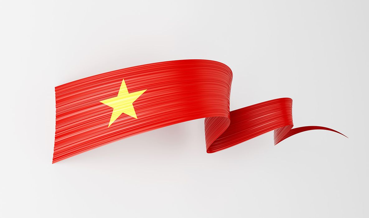 Ảnh dải cờ Việt Nam tung bay uốn lượn PNG mẫu số 127
