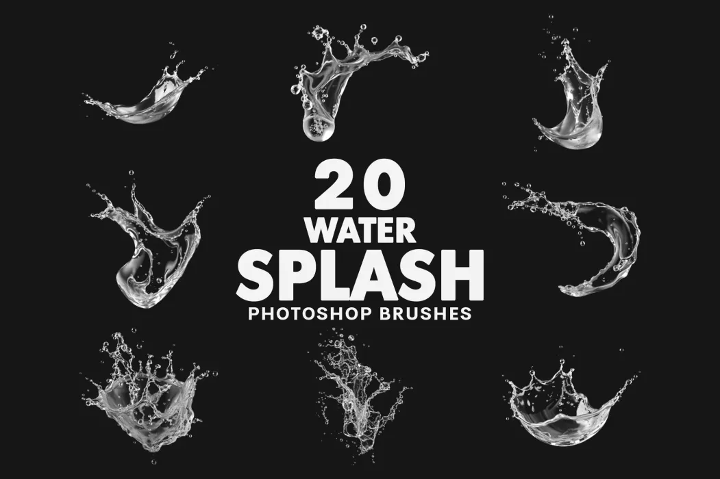 Bộ Brush 20 cọ hiệu ứng nước tung tóe cho photoshop
