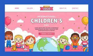 Mẫu banner, background website trẻ em vui chơi vector CR765