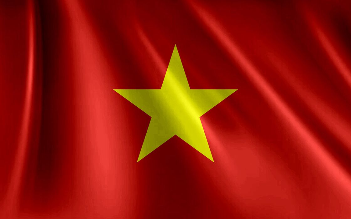 Mẫu background nền cờ Việt Nam tung bay mẫu số 152