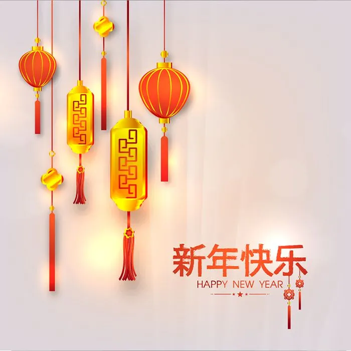 Background đèn lồng và cây đào mừng tết nền màu hồng vector file AI CR005