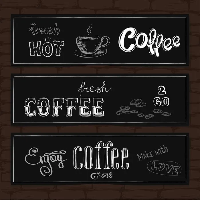 Ảnh typography quán cà phê phong cách hoài cổ file AI - 032