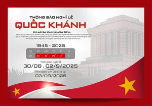 Banner thông báo nghỉ lễ ngày quốc khánh Việt Nam nền trắng - File AI 052