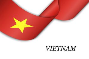 Ảnh dải cờ Việt Nam uốn lượn vector mẫu số 209