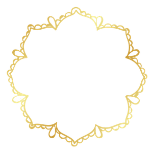 Mẫu khung hoa văn hình tròn màu vàng sang trọng vector file PNG 069