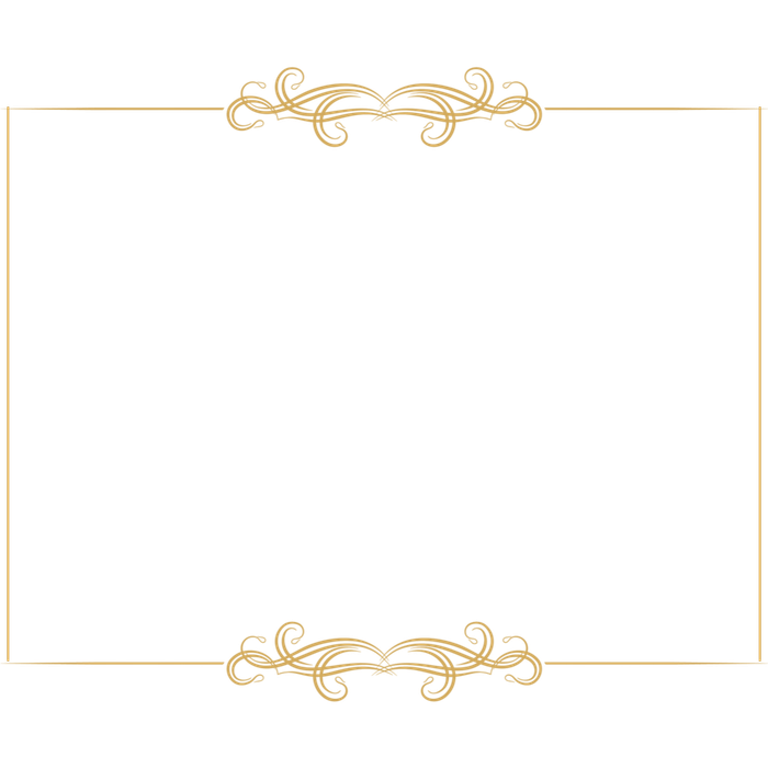 Mẫu khung hoa văn màu vàng sang trọng vector file PNG 066