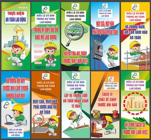 Phướn thả thực hiện an toàn lao động Vector
