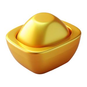 Ảnh vẽ tay thỏi vàng sang trọng 3D File số 060