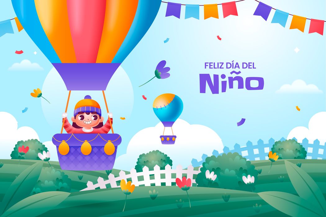 Mẫu baner trẻ vui bay kinh khí cầu mừng ngày lễ của trẻ - CR1201