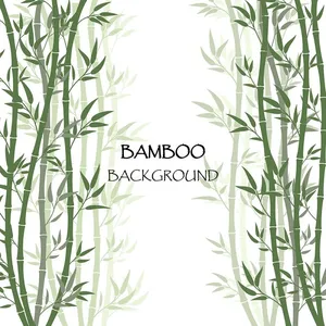 Backgroud ảnh minh họa cây tre màu xanh vẽ tay file AI 015