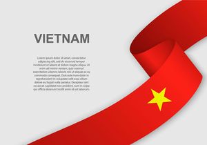 Ảnh dải cờ Việt Nam uốn lượn vector mẫu số 201