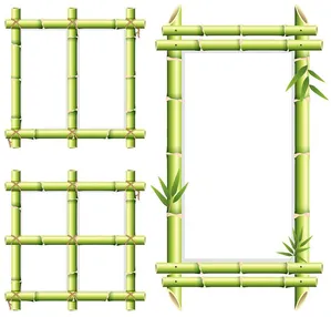 Bộ khung ảnh cây tre tự nhiên vector file AI 053