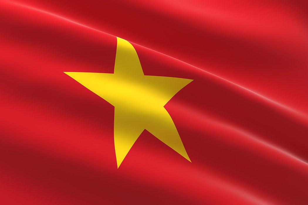 Mẫu background nền cờ Việt Nam tung bay mẫu số 142