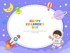 Mẫu thiệp mừng trẻ vui chơi trên mây mừng ngày lễ của trẻ - CR1233