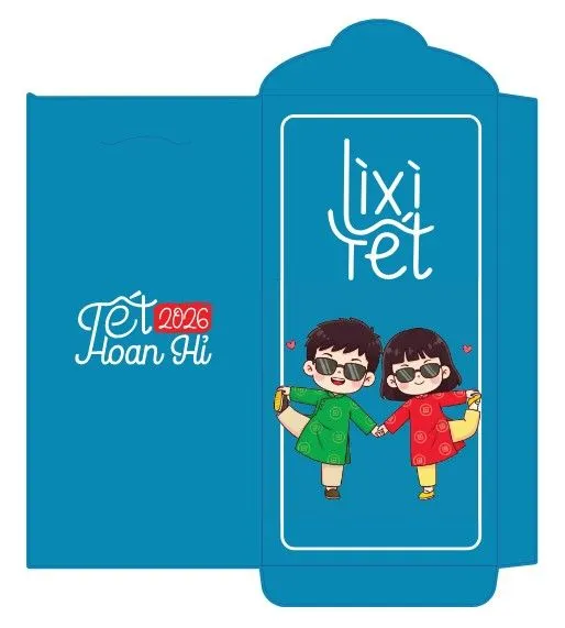 Bao Lì Xì Tết 2026 Phong Cách Hiện Đại - Bé Chúc Tết Năng Động