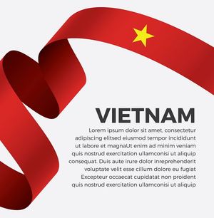 Ảnh dải cờ Việt Nam uốn lượn vector mẫu số 198