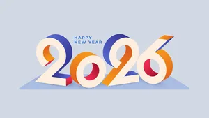 Số 2026 màu vàng xanh vector file số 15