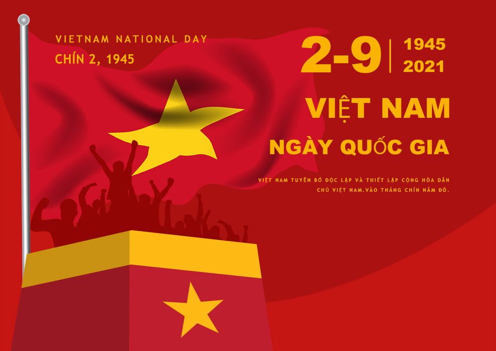 Banner chào mừng ngày quốc khánh Việt Nam nền cờ đỏ sao vàng  PSD 20