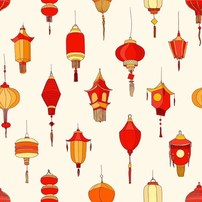 Parterm ảnh đèn lồng giấy vector file AI CR020