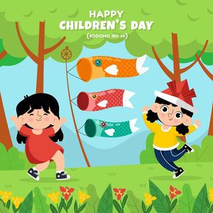Mẫu poster trẻ vui mừng vui chơi ngày lễ của trẻ vector CR700