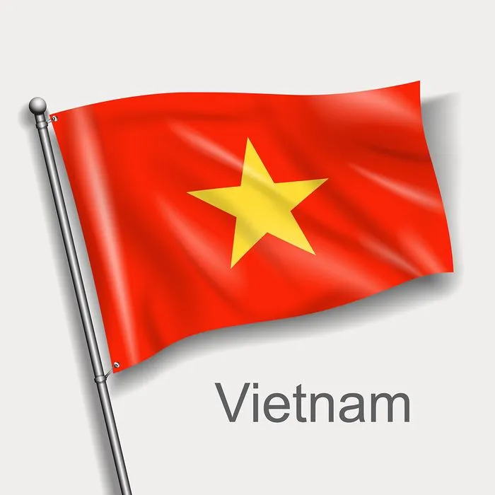 Ảnh minh họa cờ Việt Nam tung bay vector File AI 022
