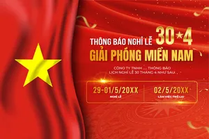 Banner Thông báo nghỉ lễ Ngày Giải phóng miền Nam Việt Nam File AI 0011