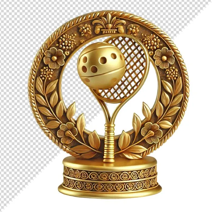 Ảnh cup vàng vô địch môn pickleball vàng gold sang trọng - File PNG 0016