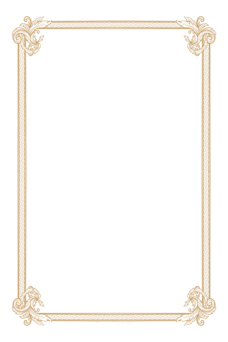 Mẫu khung hình chữ nhật hoa văn màu vàng vector file PNG 084