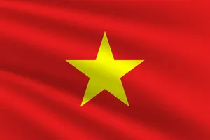 Ảnh cờ đỏ sao vàng bằng lụa bay trong gió File AI 083