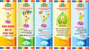 Mẫu phướn chào mừng lễ phật đản File Corel 009