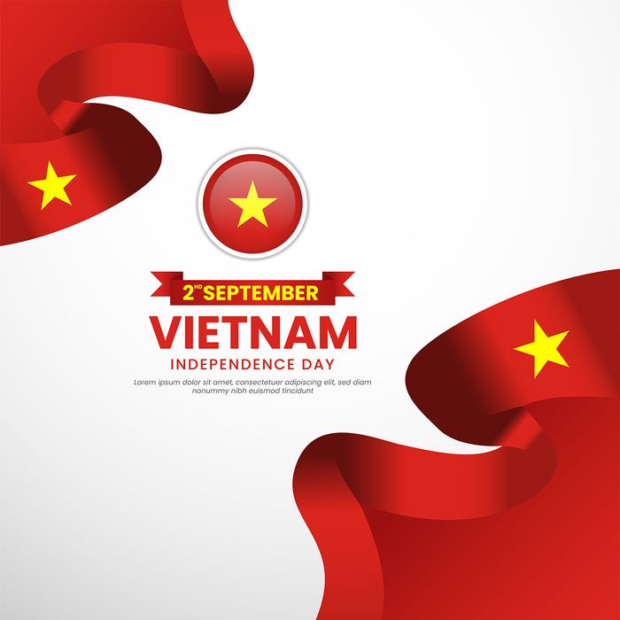 Ảnh background dải cờ Việt Nam uốn lượn vector mẫu số 182