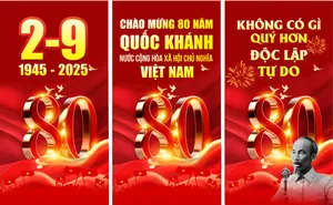 Phướn kỷ niệm 80 năm ngày cách mạng tháng 8 và quốc khánh 2-9 file Corel