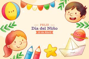 Mẫu banner trẻ vui chơi icon mừng ngày lễ của trẻ - CR1207