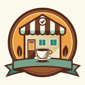 Ảnh icon logo quán cà phê file AI - 010