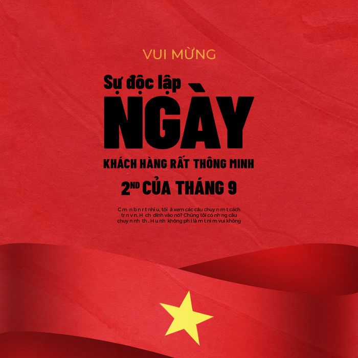 Poster cảm ơn khách hàng ngày quốc khánh Việt Nam PSD 27