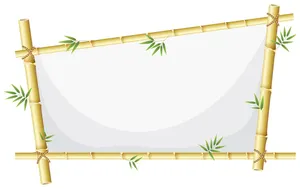 Khung ảnh cây tre tự nhiên vector file AI 047