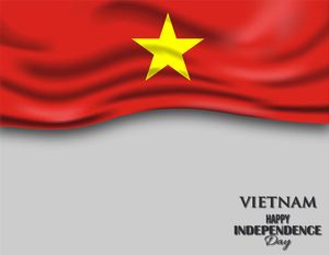Ảnh background cờ Việt Nam uốn lượn vector mẫu số 191