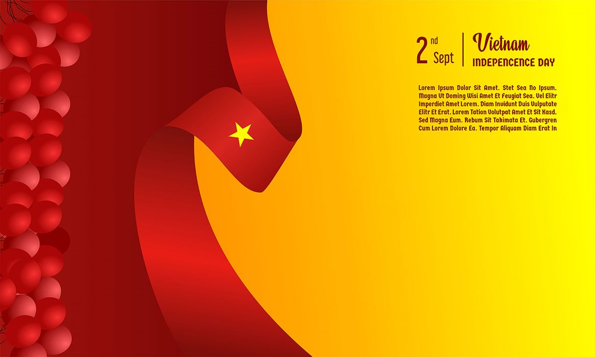 Ảnh background dải cờ Việt Nam uốn lượn vector mẫu số 189