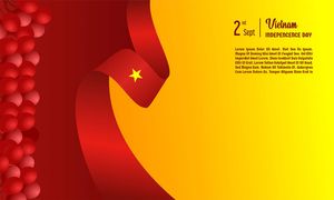 Ảnh background dải cờ Việt Nam uốn lượn vector mẫu số 189