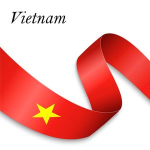 Ảnh dải cờ Việt Nam uốn lượn vector mẫu số 202