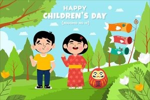 Mẫu background trẻ em ngày quốc tế thiếu nhi vector mẫu CR576